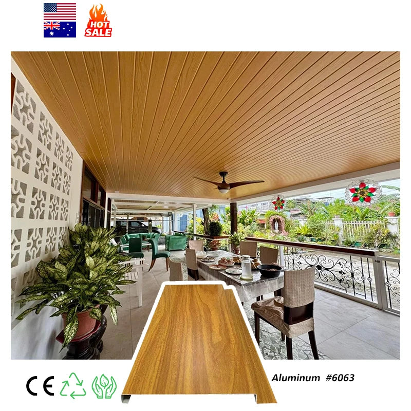 Premium Aluminum Soffit Ceiling Panels Waterproof and Corrosion Resistant for Building Exteriors Ceiling