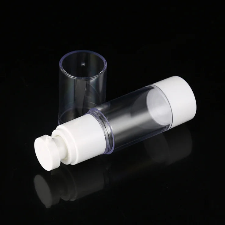 Large Volume Daily Face Care Airless Container Bottle 100ml Round Matte AS Plastic Vacuum Lotion Pump Cosmetic Serum Bottles