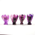 Huiying Fine Carving Home Stone Sculpture 1.5 Inch Amethyst Angel Statue Crafts