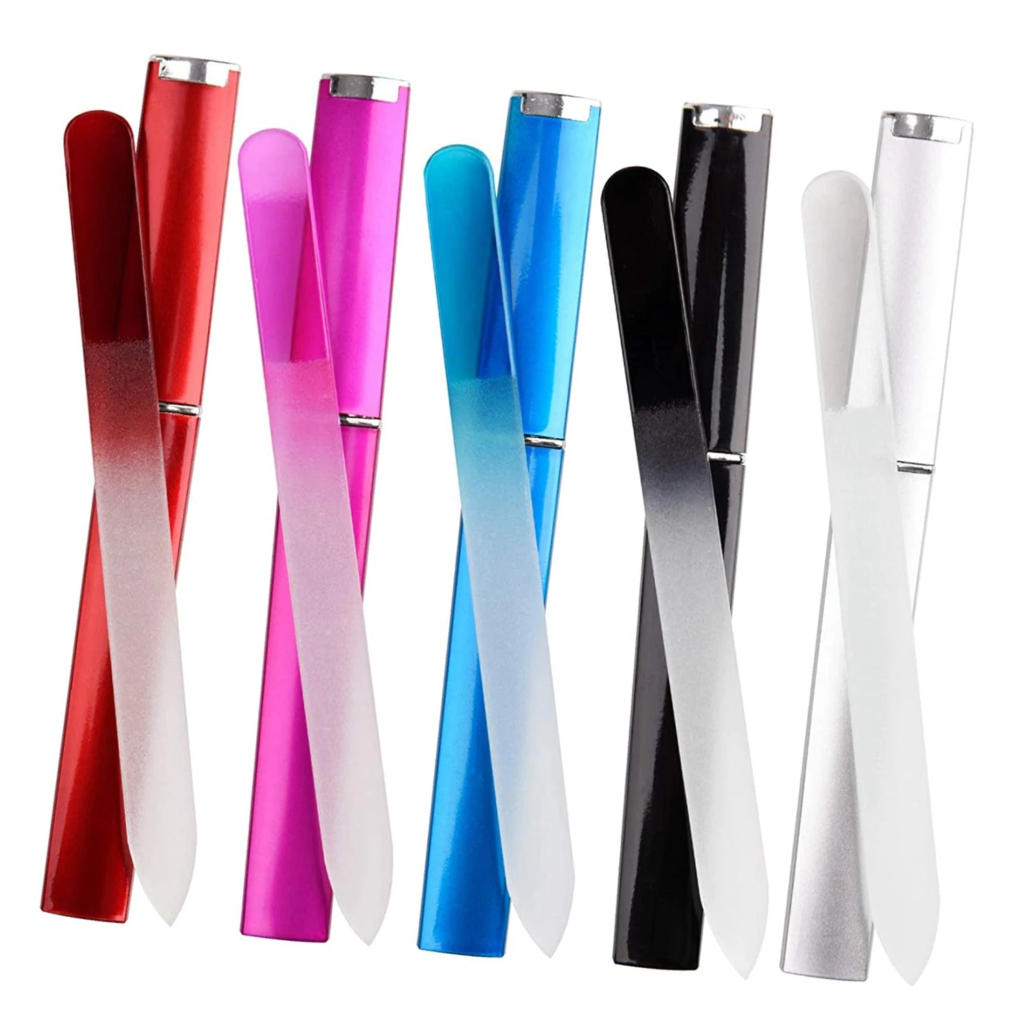 Focstar Double Sided Glass Custom Logo Straight Nail File Protective Case for Beauty Salon Nail Care 100 Count