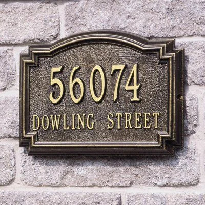 Manufacturer Wholesale Building Signs Plaque House Door Sign with Address Name