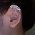 Vintage No Hole Angel Wing Ear Clip Shiny Ear Clip Earrings Engagement Party Flower Ear Cuff Earrings Women