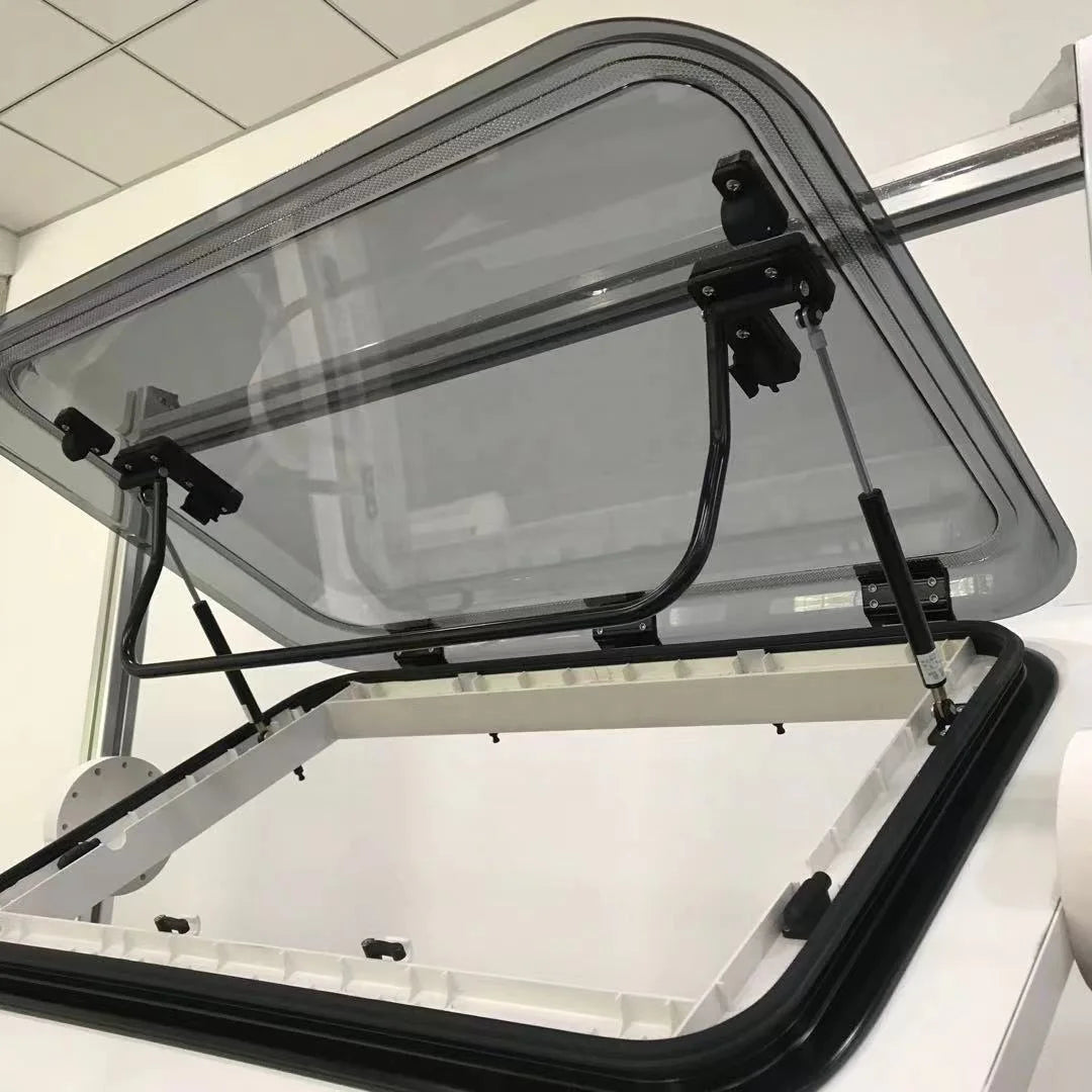 Manufacturer Price RV Sunroof with Built-in LED Lights Dual Layer Acrylic Insect 800x500mm
