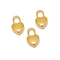 5Pcs Fashion Stainless Steel Lock Key Heart Shape Round Charms Pendants for DIY Necklace Bracelet Jewelry Findings Wholesale