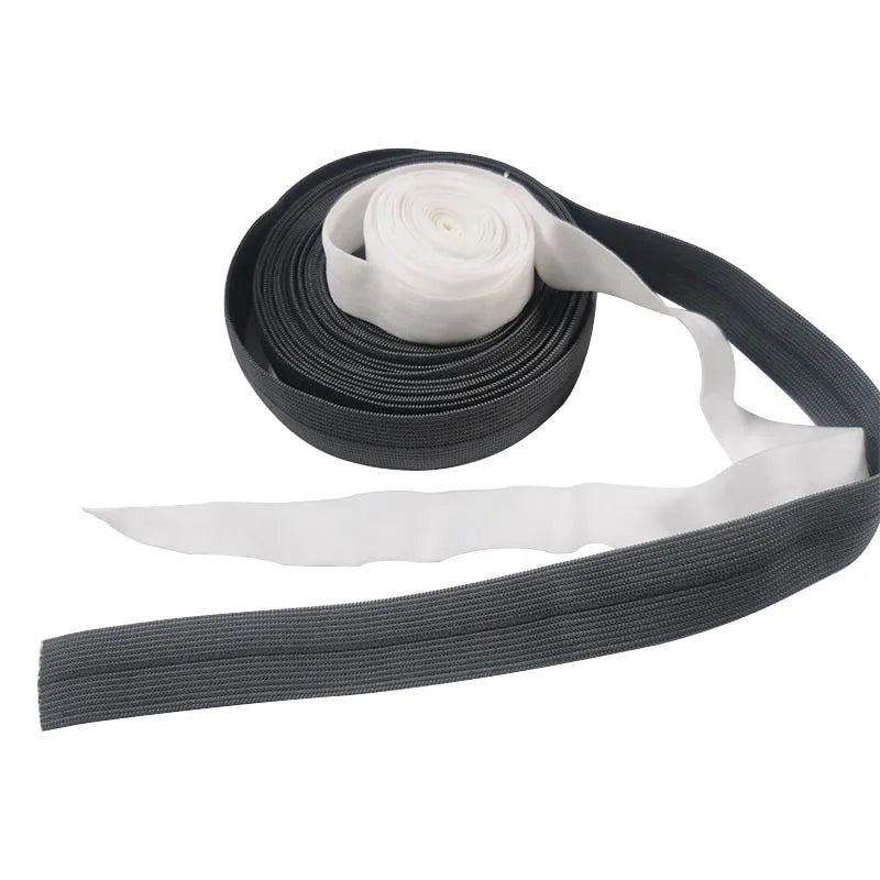 Factory Wholesale Cotton Foldover Webbing Strap Binding Tape 20mm 25mm Fold Over Elastic Tape for Clothing Underwear Underpants