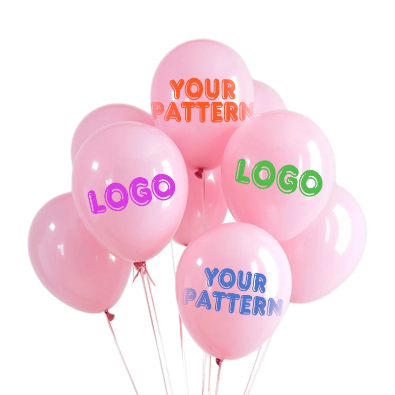 Customized Rubber Balloons with Custom Logo Printing OEM Packaging for Parties-100% Custom Made