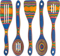 5pcs Great Brand Wood Cooking Utensils Set-Wooden Spoons for Cooking and Serving Home Kitchen Essentials
