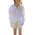 Guangzhou Auyan Ins Fashion Chiffon Shirt Loose Long Lazy Wind Boyfriend Long Shirt Women's Blouse