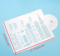 17x15cm City Stencil Sugarcraft Newest Lace Cake for Wedding Cake Decorating