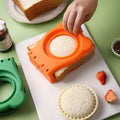OMAKE DIY Round Sandwich Cutout Pocket Bread Mold Handmade Eco-Friendly PP & Stainless Steel Creative Cake Tools Crafting