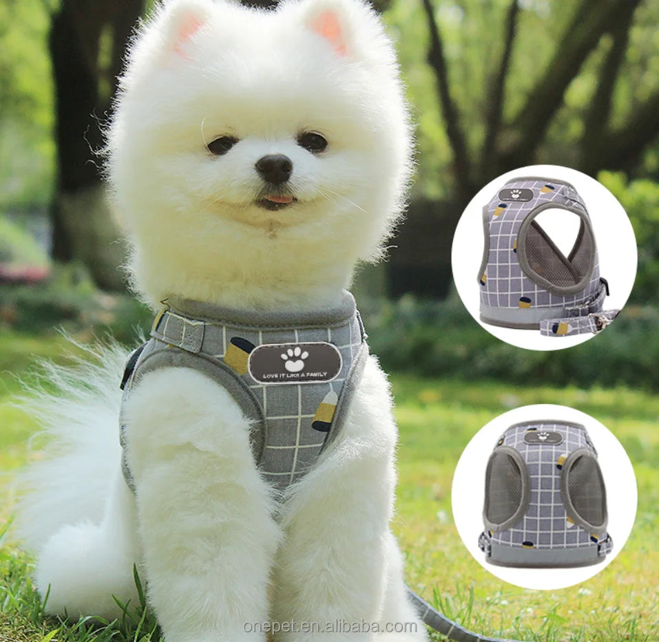 Pet Accessories Harness Leash Design Dog Breathable Reflective Dog Leash Harness