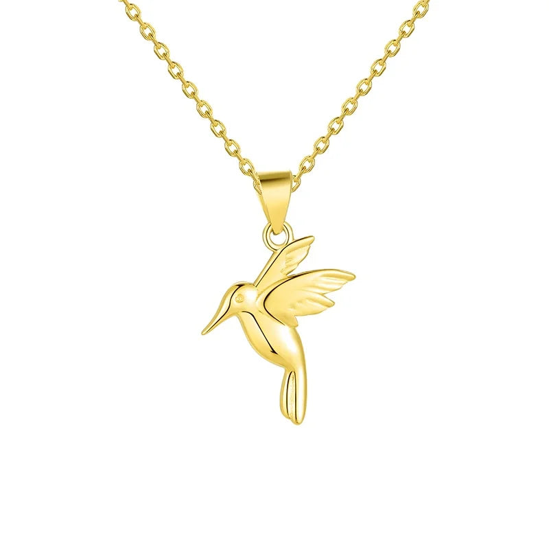 Fashion Jewelry Supplier S925 Sterling Silver Bird Pendants Elegant Hummingbird Charm