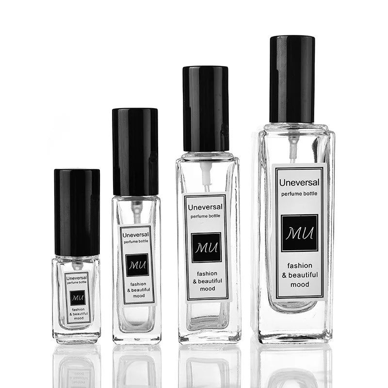 Wholesale  Transparent Perfume Glass Bottles 3ml 5ml 10ml 20ml 30ml Refillable with Screw Cap Sealing
