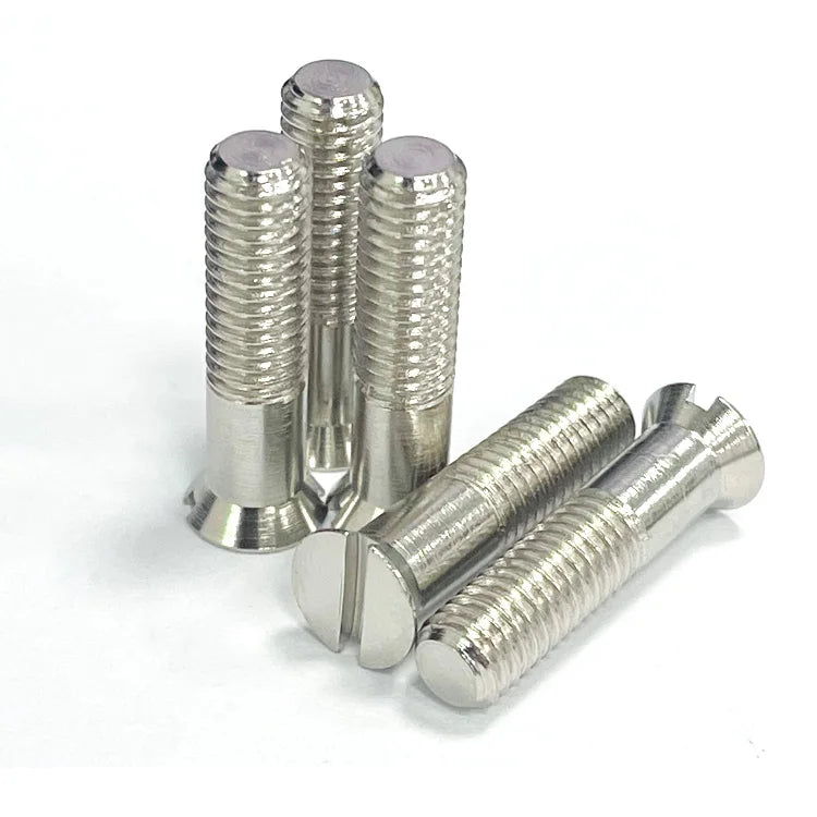 Roller Sewing Machine Bed Core Screw M5*20.5 Nickel Plated Slotted Shoulder Flat Head Bolts