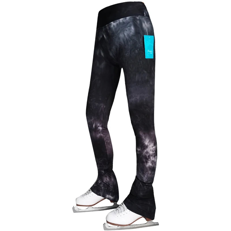 LIUHUO Figure Skating Pants Girls Training Stretchy Ice Skating Leggings