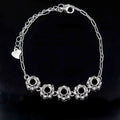 Sterling Silver 4*4mm Semi Mount Bracelet Empty Support Blank Claw Setting S925 Base Holder Without Center Stone for Inlay DIY