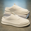 Baotou Half-tow Men's Summer 2025 New Flying Woven Mesh Thin Breathable Heeled Leisure Slip-on Sports Cloth Shoes