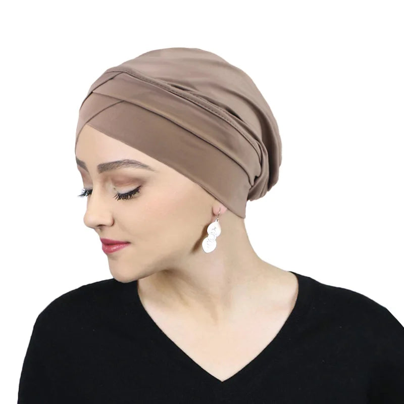 Women Tightly Fits Breathable Elastic Swim Cap Pool Bathing Wear Swim Turban Caps for Unisex