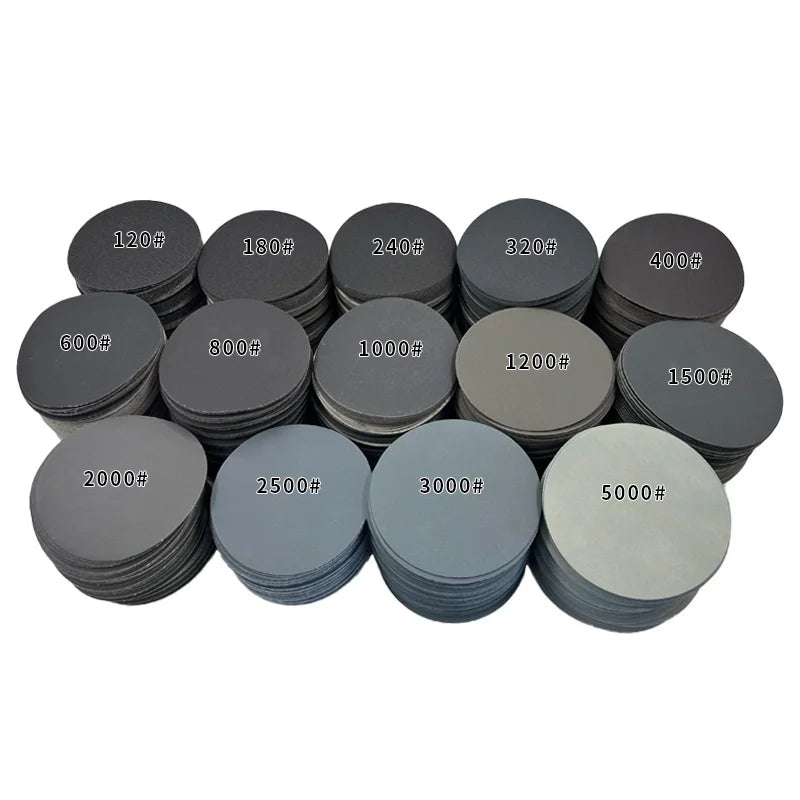 3/4/5/6Inch Waterproof Sanding Discs Hook and Loop Silicon Carbide Sandpaper for Polishing Grinding
