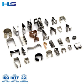 Custom Small Mini U C Shaped Gripper Stainless Steel Cable Safety Retaining Loaded Round Terry Metal Tension Flat Spring Clip