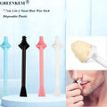 New 7.7cm 2-in-1 Nasal Hair Wax Stick Disposable Plastic Hair Removal Waxing Stick Nasal Hair Wax Stick