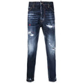 Oem New Designed Men's Vintage Regular Washed Denim Solid Woven Mid Waist Breathable Jeans