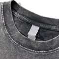 RNSHANGER Vintage Custom Logo Men's T Shirts 250g Cotton Heavyweight Washed Distressed Tee Streetwear Hip Hop Male T-shirt