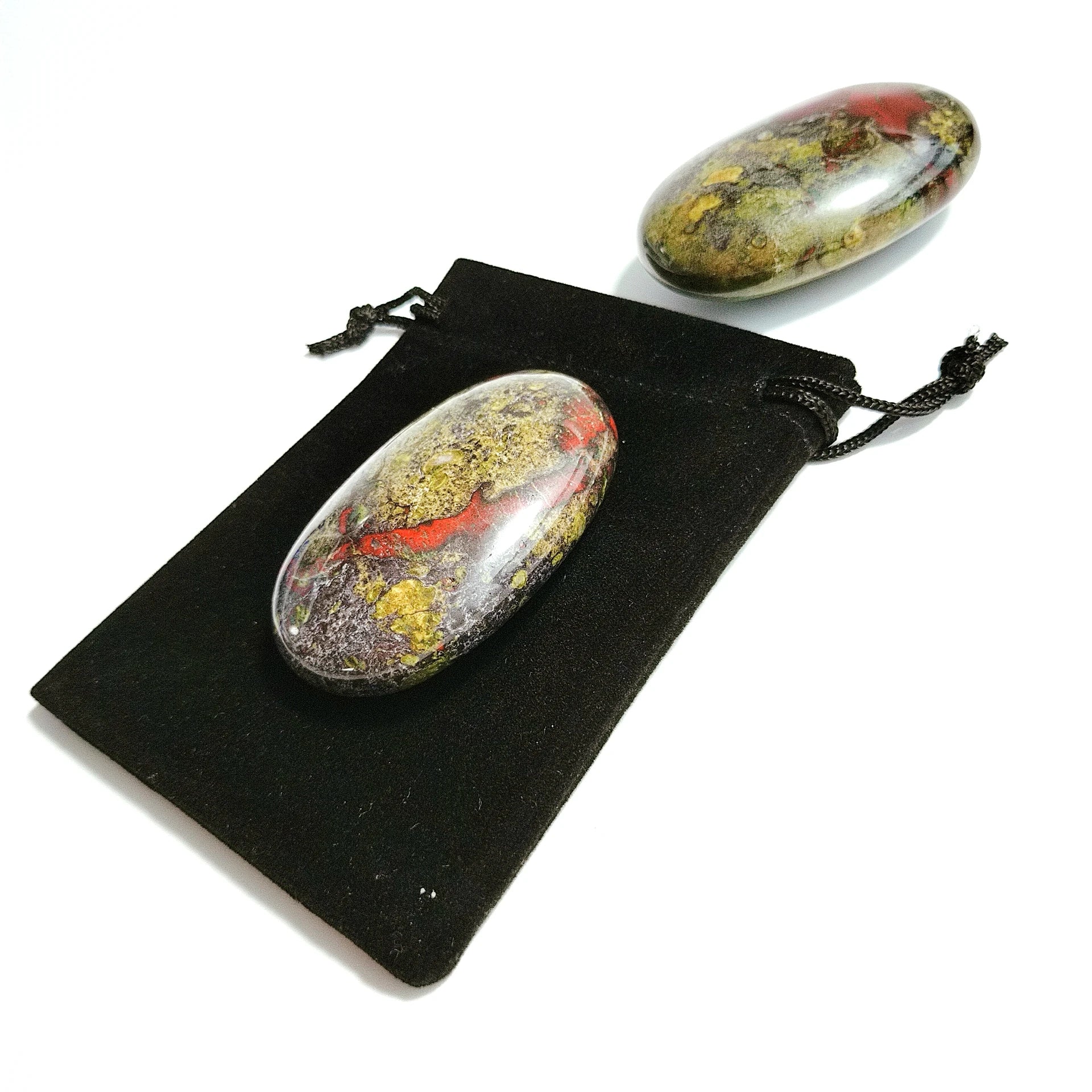HY 100% Natural Dragon Blood Stone Heated Crystal Healing massage hot stones for Spa