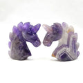 Huiying 50*50*18mm Natural Carving Crystal Amethyst Crystal Animal Horse For Sale
