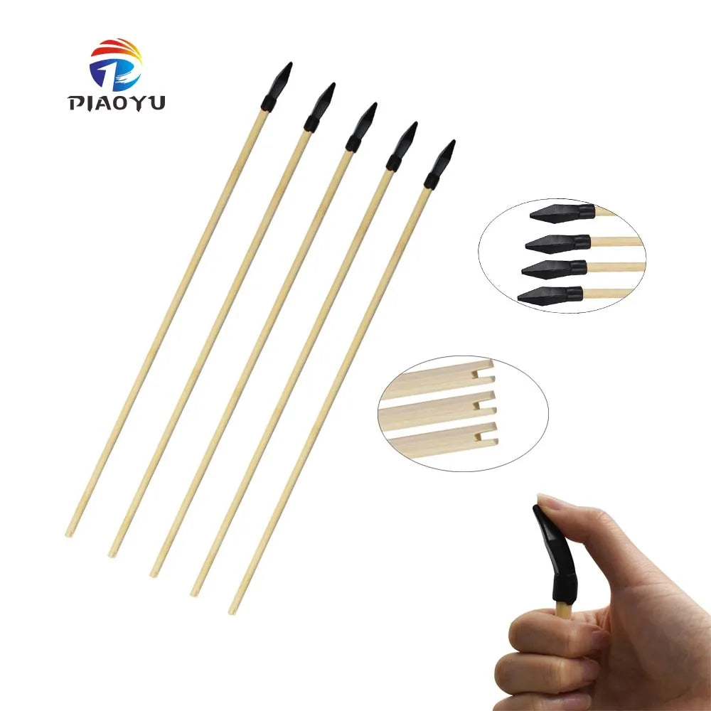 PIAOYU X10 Arrows Bamboo Bow and Arrows Safety Hunting Bows and Arrows Children Silicone Arrowheads