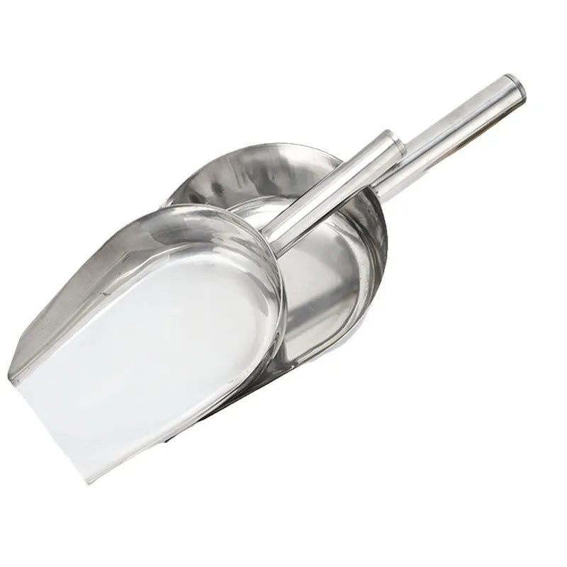 Stainless Steel Ice Shovel Rice Flour Shovel Grain Feed Flat Scoop Tea Shovels