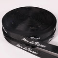 Custom logo Single Faced logo Silk Screen Printed Ribbon Roll with logo Embossed