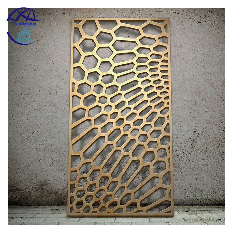 Modern Laser Cut Screens Multiple Colors PVDF Coating Perforated Carved Aluminum Panel Exterior Mall Villa Hotel Hall Hospital