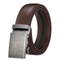 LQbelt Men's Genuine Leather Belt Male Cowhide Ancient Silver Automatic Buckle Belts Leather Man Ratchet Wholesale Factory