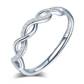 Fashion Twist Adjustable Ring 925 Silver Rings Jewelry for Women