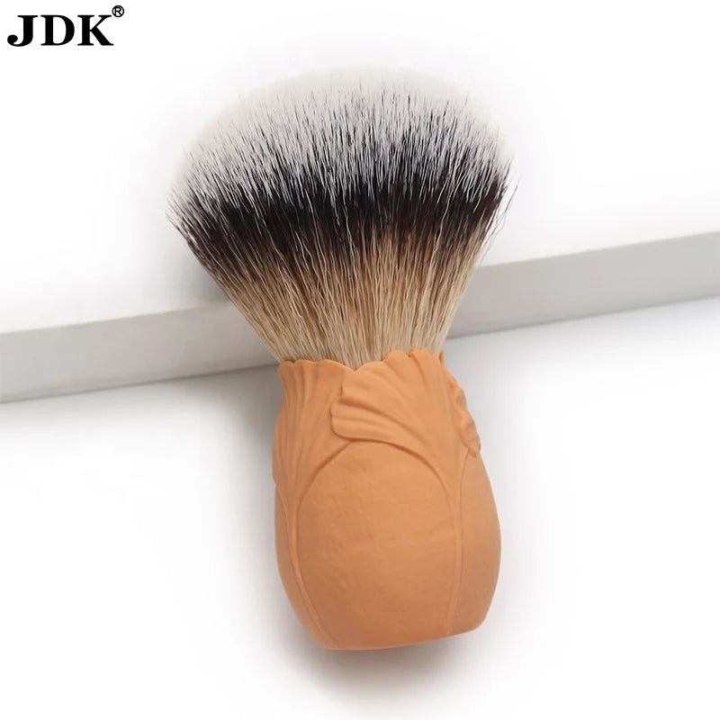 JDK Wholesale Custom Logo New Style Ginkgo Leaf Resin Handle Super Badger Nylon Hair Shaving Brush