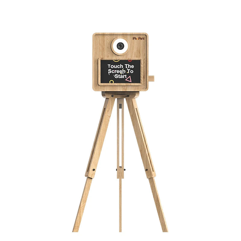 Korean Instant Print Photo Booth Wooden Vintage Dslr Photo Booth