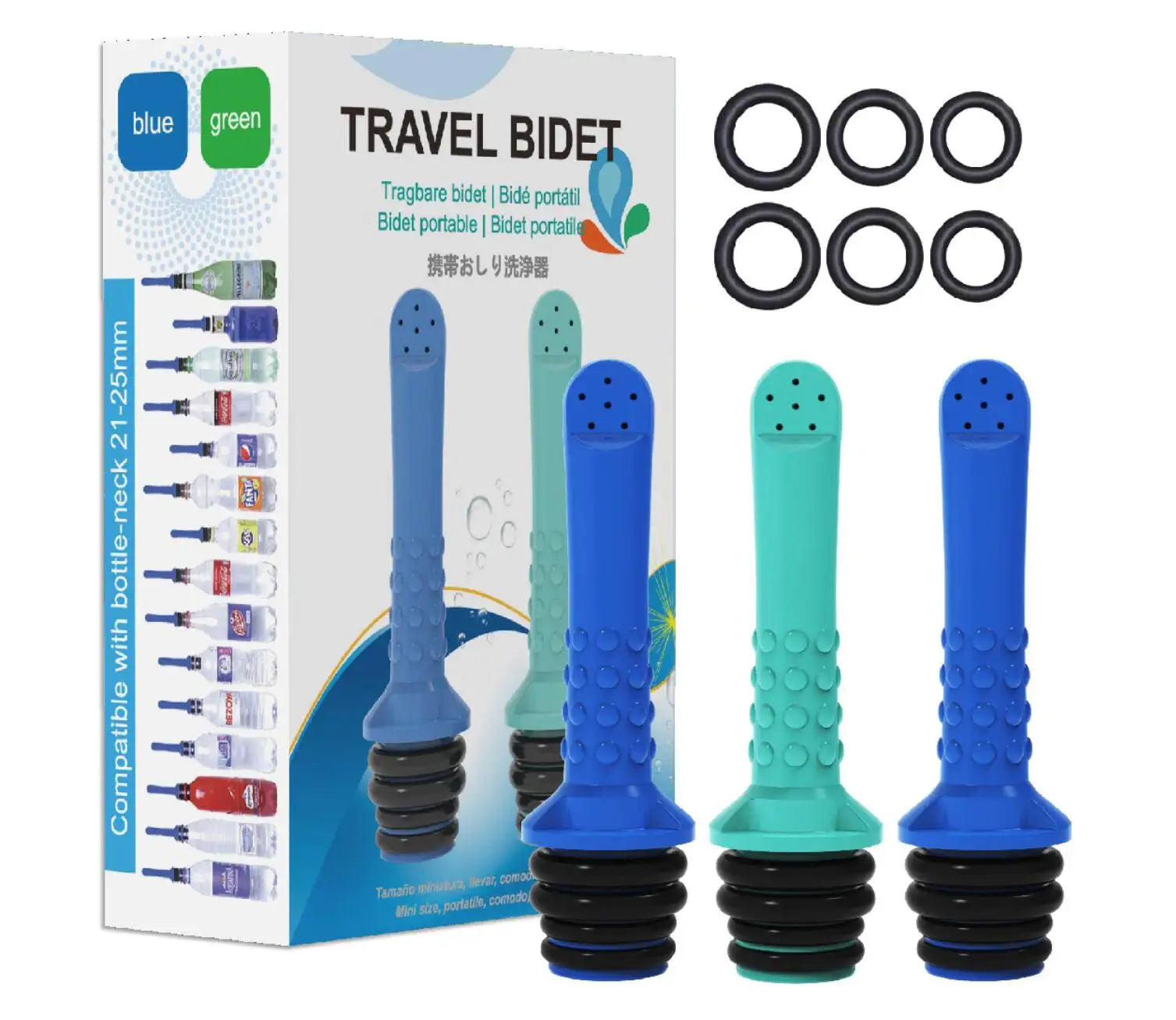 3pcs  Portable Bidet for Toilet or Washing Perennial Recovery Personal Hygiene Travel Camping