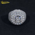Gold Plated Men Ring Fine Jewelry Fast Shipping GRA Moissanite Men's Ring 925 Silver Iced Out Hip Hop Rings