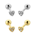 FUAMAY 3mm Cz Stud Earrings 925 Silver Wholesalegold Plated Cz Earrings Wholesaleheart Cz Earrings Gold Plated Wholesale