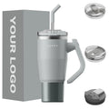 2026 New Rotatable Handle Vacuum Insulated Cups Stainless Steel Travel Water Bottle Heavy Mug 32oz 40oz Tumblers With Lids Straw