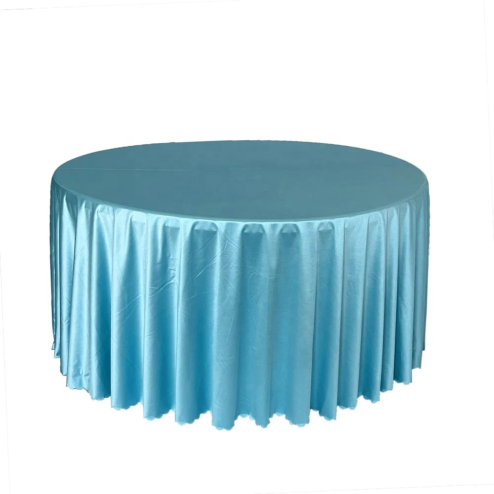 Round Tablecloth in Silk Satin Fabric for Wedding