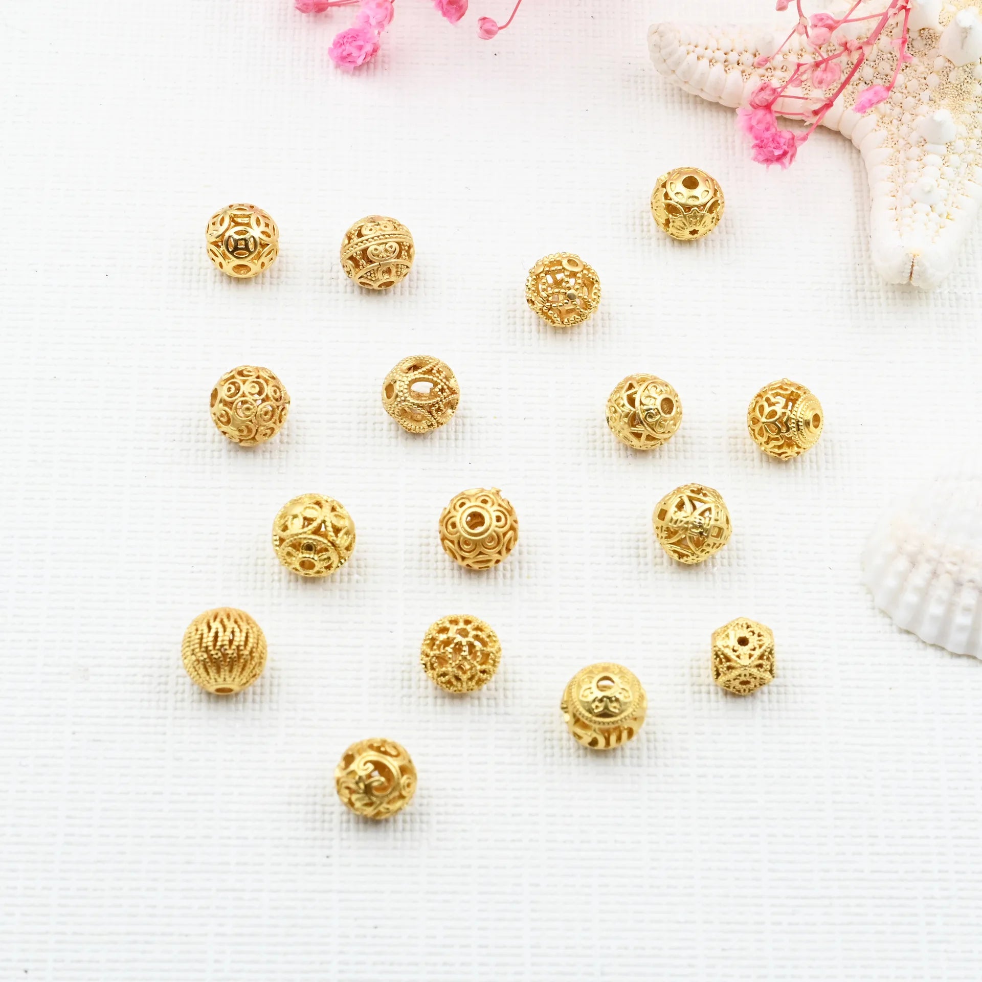 Lucky Hollow Transfer Beads DIY Bracelet Jewelry Bead Partition Accessories Loose Beads