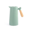 1000ml Glass Inner Thermos Jug with Wood Handle Heat Preservation and Water Vacuum Flask for Tea Pots & Kettles