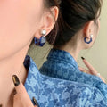 New Irregular Versatile Geometric Transparent Acrylic C Shape Stud Earrings Fashion Jewelry Earrings