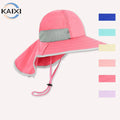Summer Children's Sun Protection Hats Outdoor Large Brim Waterproof Quick-drying Beach Sun Protection Hats Fisherman Bucket Hats