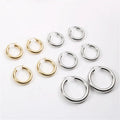 Fashion Chunky Hoops Earrings Quality 18K Gold Plated Stainless Steel Big Circle Hollow Chunky Hoop Earrings for Women
