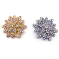 Jewelry Silver/Gold Plated Assorted Crystal Rhinestones Brooch Pins  for DIY Wedding Bouquets