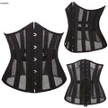26 Steel Bones Underbust Corselet Women Mesh Korsett Firm Tummy Control Sheath Fajas Reductoras Powernet Waist Trainer Corsets