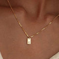 Trendy Gold Jewelry Dainty Personalized Pendant Necklace Fashion Letter Necklace 14K Gold Plated Initial Necklaces for Women